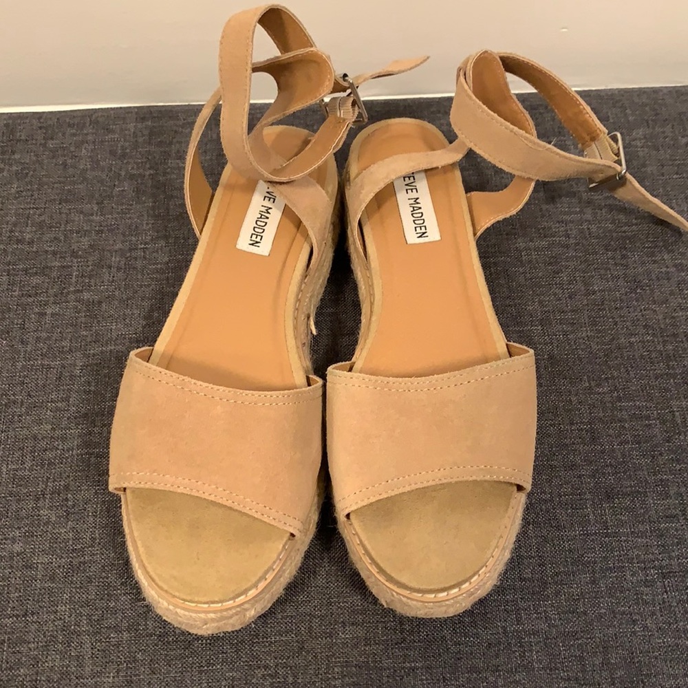Steve Madden Gabi Espadrille Platform Suede Sandal